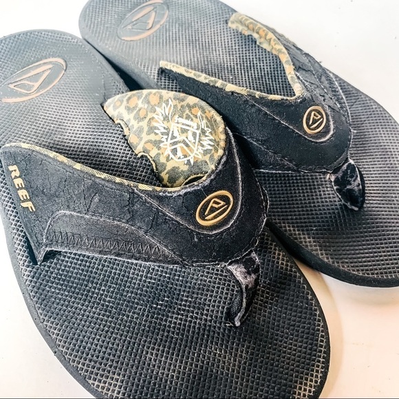 Reef Fanning Flip flops Bottle Opener Black 9 - Picture 6 of 10